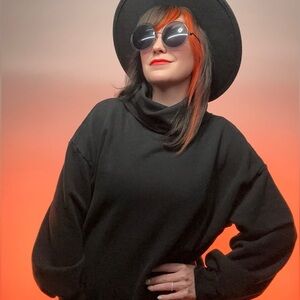 AVA & VIV / Black Turtleneck Sweatshirt / Size 1X